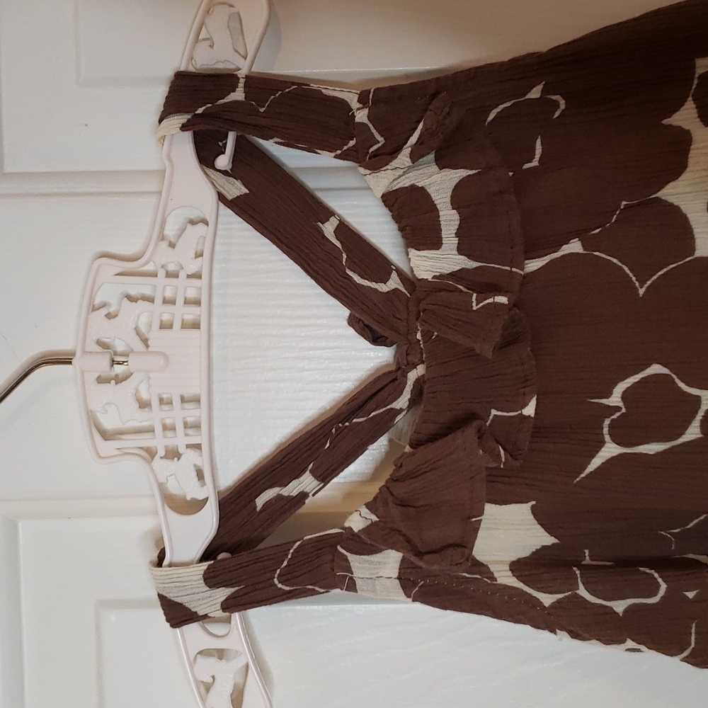 Genuine Kids OshKosh Brown Floral Dress NWT Size 3T - Picture 2 of 10